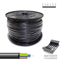 SEDILES Mangueira tubular vv-k06/1kv 3 g 1,50 mm² preta, 200 m. (bobina grande)
