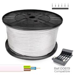 Cabo elétrico VV-K06/1KV 3 g 2,50 mm² branco, 150 m. (bobine grande)