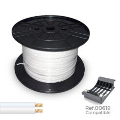 Cabo paralelo 48V 2 x 1,50 mm² branco 500 m (bobine grande)