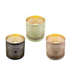 Vela solar com efeito de chama, Ø8,5 x 8 cm, cores sortidas