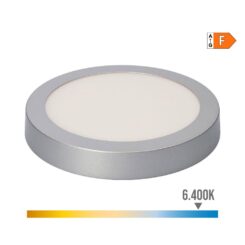 EDM Downlight LED redondo de superfície cromada 20 w 1500 lm 6400 k luz fria ø 22 x 3 cm