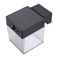 Aplique solar quadrado 4W 500lm, 3000/4000/6500K, 3CCT, com sensor, preto