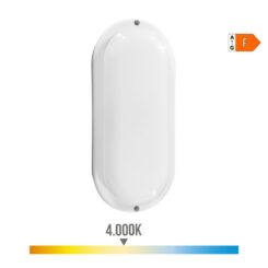 Aplique LED oval com crepúsculo e sensor de movimento 18w 1820 lm 4.000k 10,2 x 4,5 x 23 cm