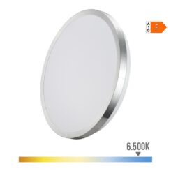 Candeeiro super LED de superfície moldura cromado 24 W 6500 K 2490 LM Ø38 x 6,2 cm