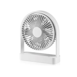 Ventilador de mesa recarregável branco, 2.000 mah, 173 x 56 x 209 mm