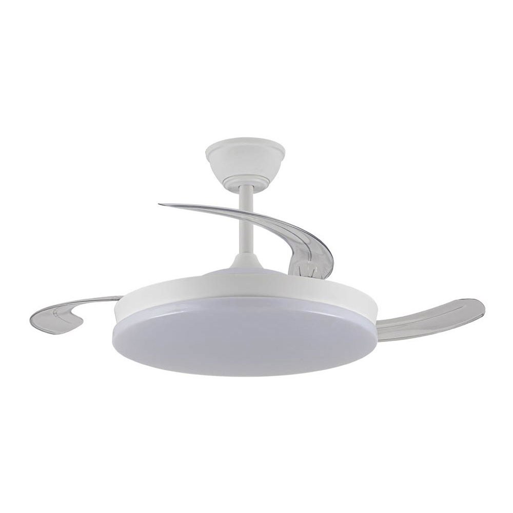 Ventilador teto, LED 3CCT, pás retrácteis, milky m ECO, 45 W, 4400 LM, branco, Ø106 cm, plafon Ø48 cm, altura 32 - 42 cm - Image 2