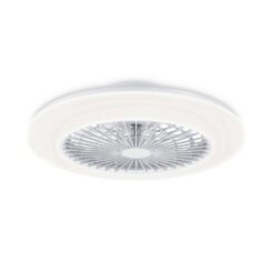 Ventilador de teto, LED 3 CCT, motor DC 25 W + LED 60 W, modelo amigo, branco com difusor efeito estrelado, Ø57,5 cm
