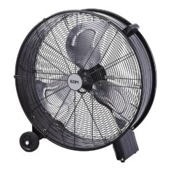 Ventilador de piso industrial, com rodas, preto 180 w, 59,8 db, ø65 cm