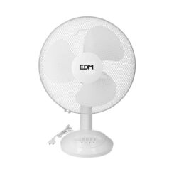 EDM Ventilador de mesa branco: 35w, 53,4 db, pás: ø30 x 48 cm