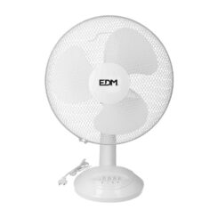 EDM Ventilador de mesa branco: 45w, 54,14 db, pás: ø40 x 61 cm