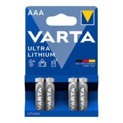 Pilha varta ultra lithium AAA - (blíster 4 unid.) Ø10,5x44,5mm