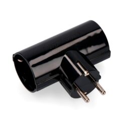 EDM Plugue 2p+t tipo f duplo, baquelite preto t/tl 16a 250v (embrulhado)