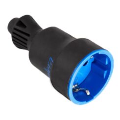 Base móvel 2p+e, 16 a 250 v borracha preta