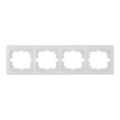 Moldura horizontal para 4 elementos brancos 296x81x10mm europa solera série erp74u