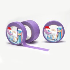 Fita de mascara com baixa adesão lilac para superfícies delicadas 25 mm x 50 m