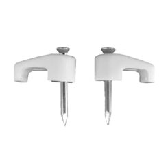 Abraçadeira plana branca com prego 2x1,5mm N°1 (caixa 100 unid.)