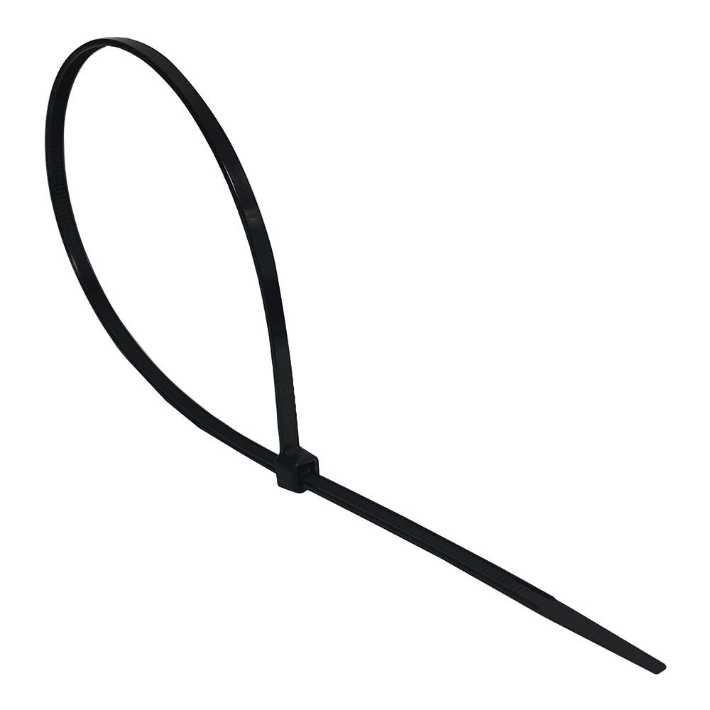 Abraçadeira nylon 7,6 x 200 mm preta, 100 unidades
