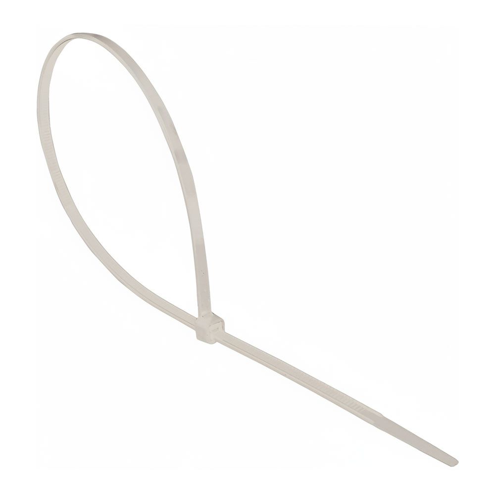 Abraçadeira de nylon 3,6 x 370 mm natural, 100 unidades