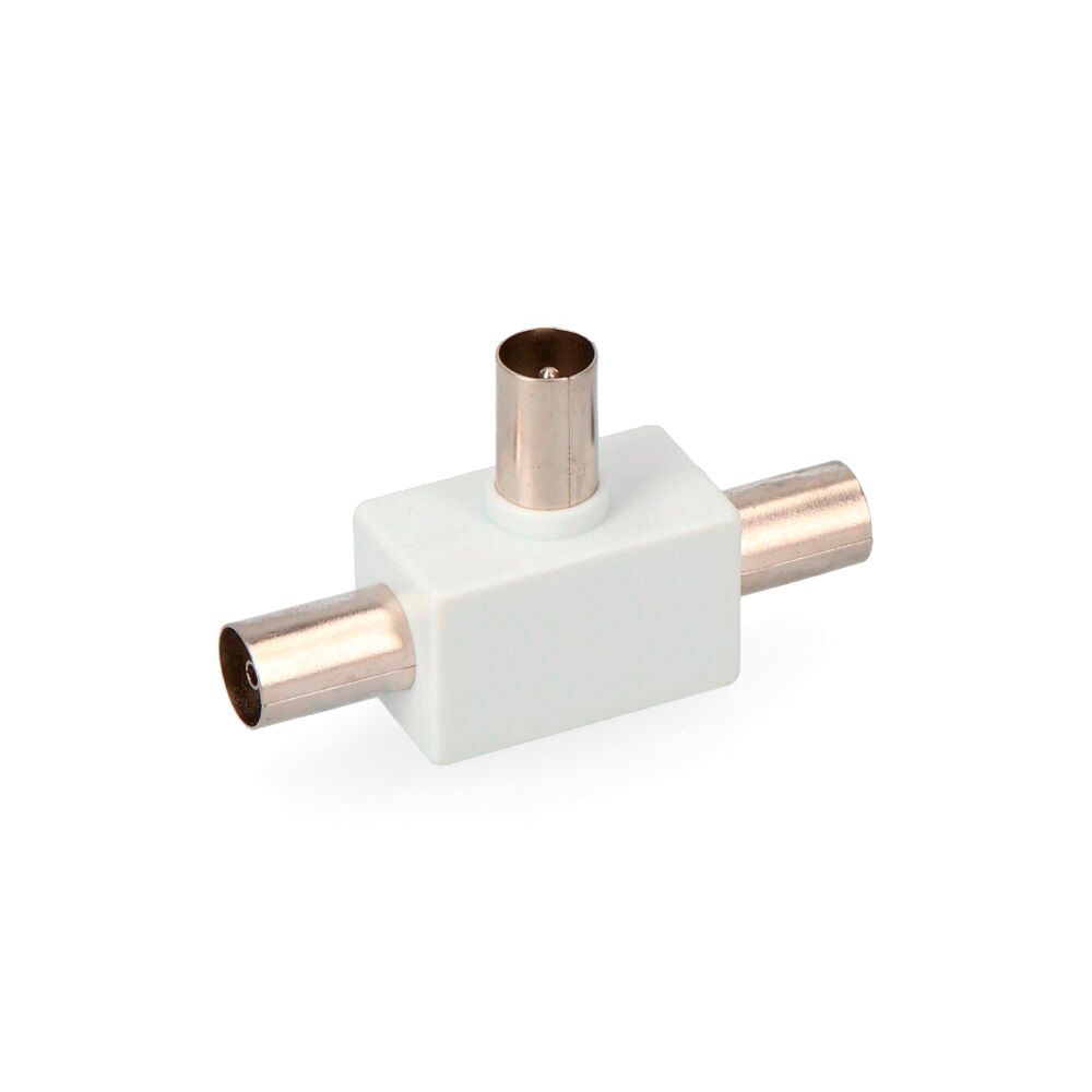 Ficha tripla TV 1 macho + 2 femeas retractilado