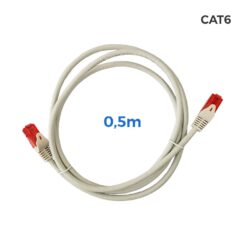 Cabo UTP cat.6 patch cord rj45 cobre lszh cinza 0,5 m