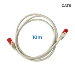 Cabo UTP CAT.6 conector RJ45 cobre lszh cinzento 10m