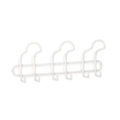 Cabide de aço 3 ganchos triple branco mate 3719-2  inofix