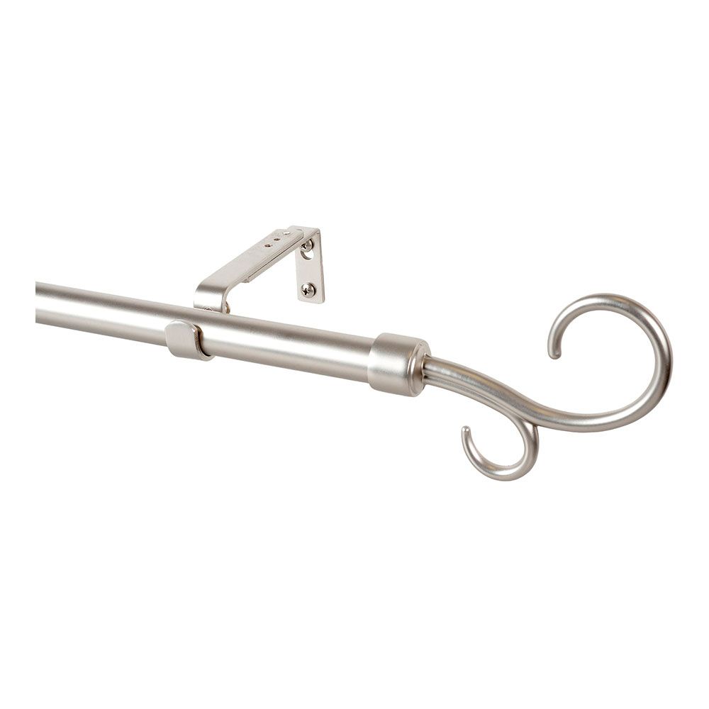 KIT de varão de cortina extensível prateado 160-300 cm - Image 4