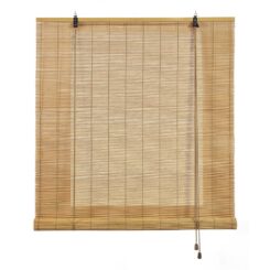 Cortina de rolo de bambu, ocre manga, 60 x 175 cm
