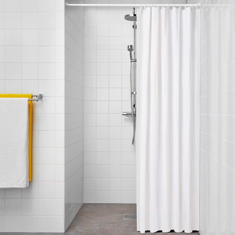 Cortina de banheiro básica branca 180 x 180 cm