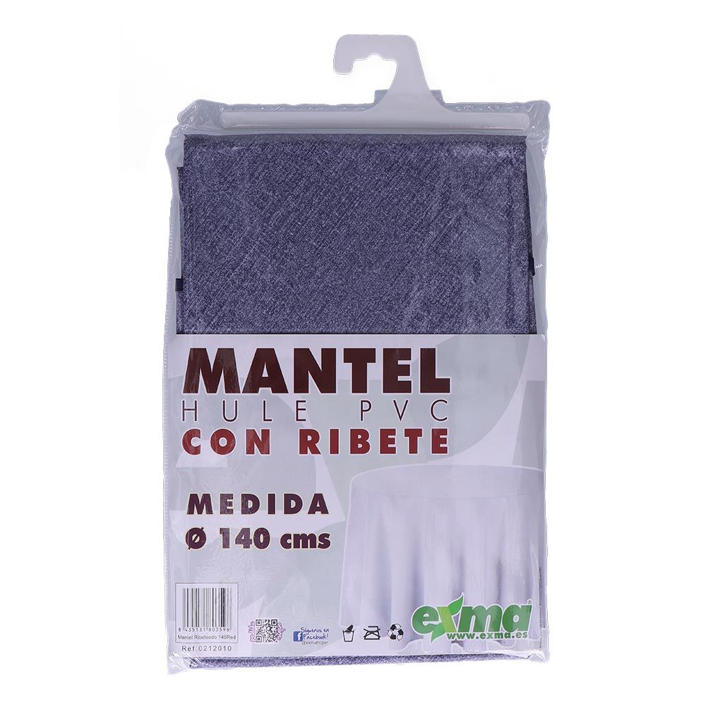 Toalha de mesa redonda em tecido encerado com acabamento, diversos modelos, Ø140 cm - Image 7