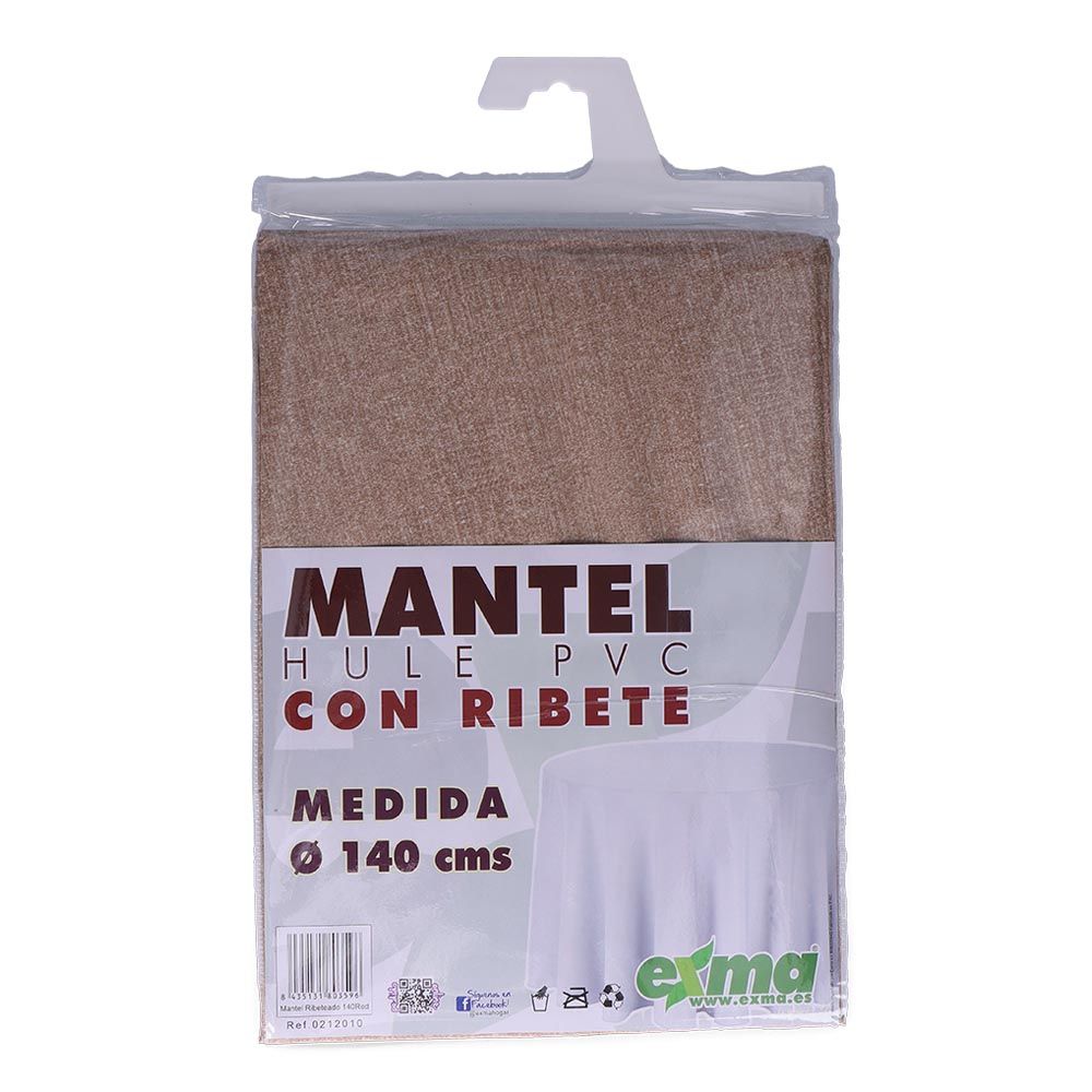 Toalha de mesa redonda em tecido encerado com acabamento, diversos modelos, Ø140 cm - Image 9