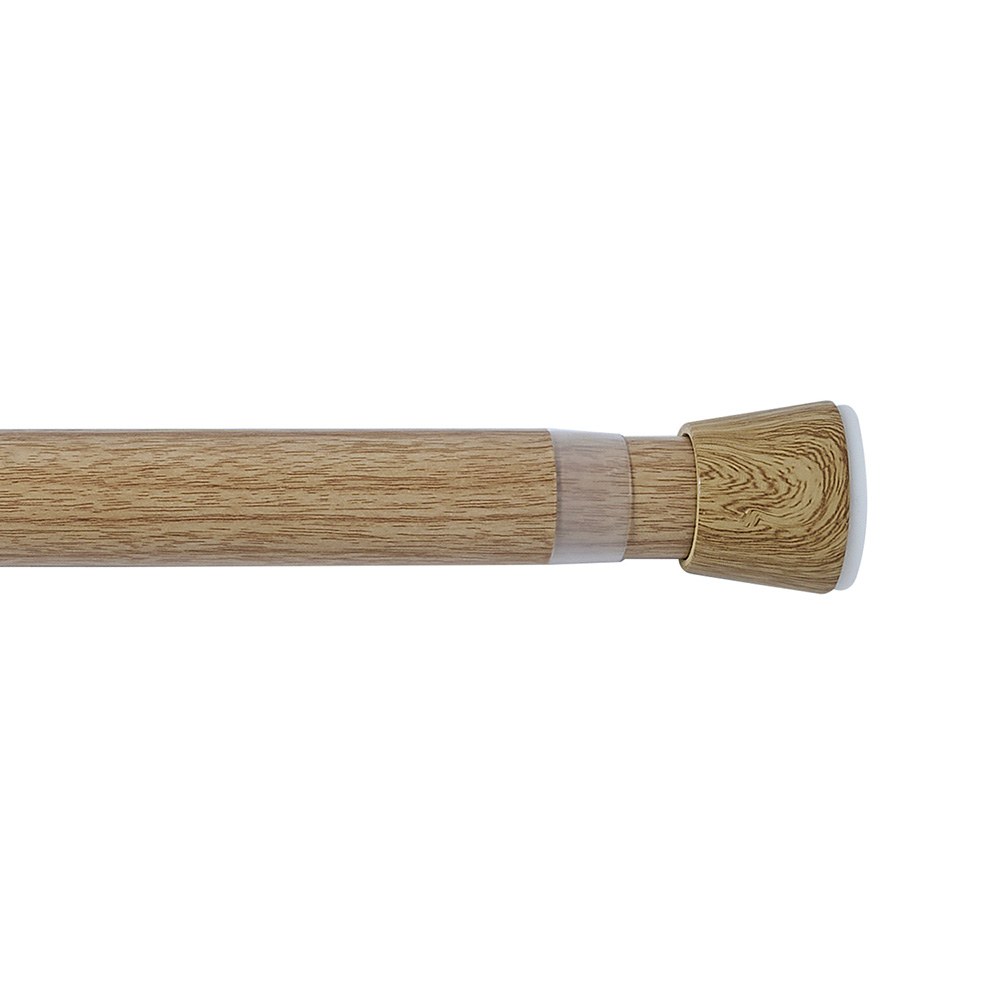 Barra extensível multiuso a pressão sem furos, madeira, Ø2,8 - 2,5 x 50 - 80 cm