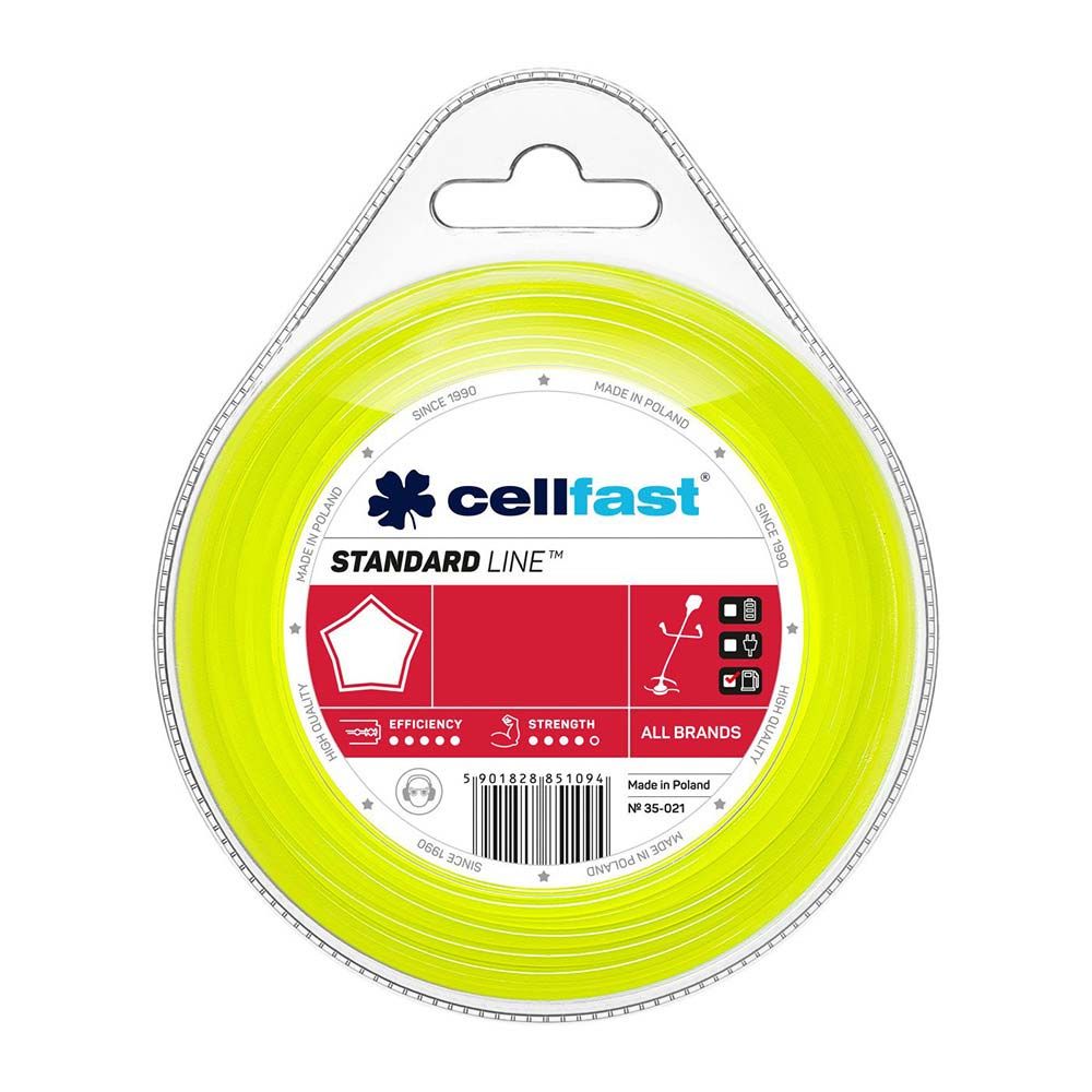 FIO para roçadora, estrela, Ø2,7 mm, dispensador 15 m