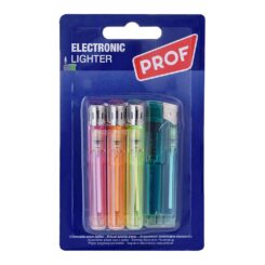Isqueiro electrónico, cores variadas, blister 4 unidades