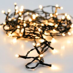 Grinalda fixa, 240 leds de LUZ quente, exterior, 18 m