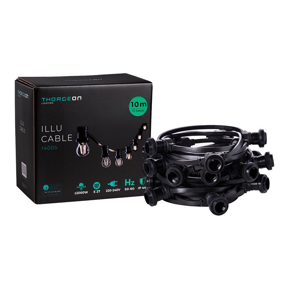 Grinalda com 100 casquilhos 2000W 50-60 HZ 220-240V E27 IP44 50m - Image 5