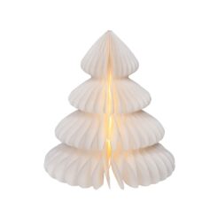 Árvore de papel branco, 20 LEDs, ø24 x 28 cm