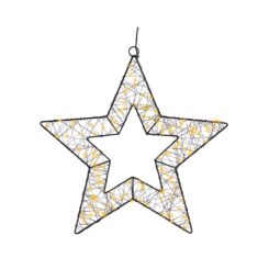 Figura microled estrela metal, exterior Ø38 cm