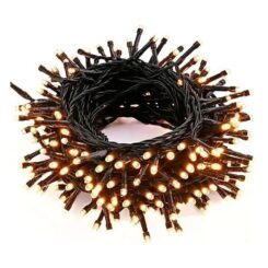 Garland 4008 cabo preto led branco quente