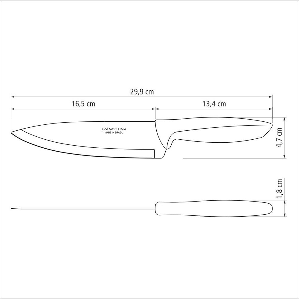 Faca de chef plenus preta, 180 mm - Image 4