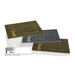 Tapete de borracha árvore welcome cores sortidas 75x45x0,5cm hidalgo