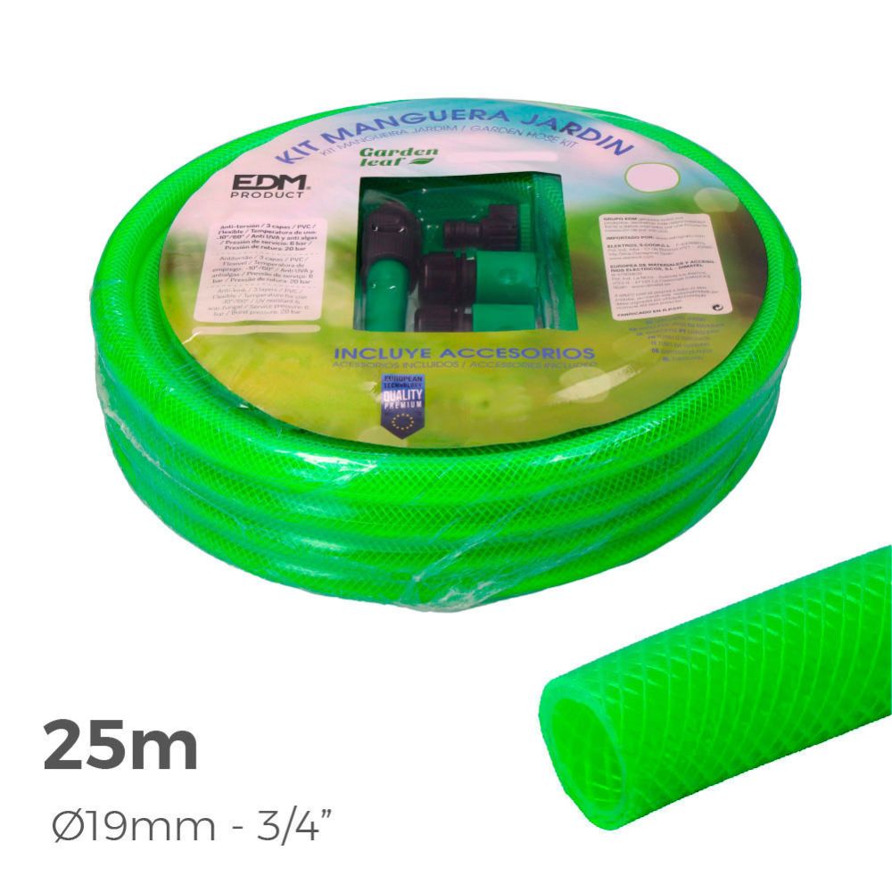 KIT de mangueiras de jardim estandar Ø19 mm, ¾ POL, 25 m - Image 2