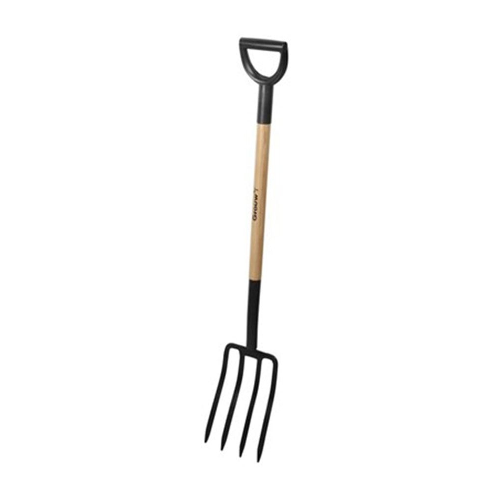 Forquilha para jardim. cabo de madeira e aço carbono 114cm grown