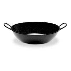 Frigideira funda esmaltada com pegas para indução-vitrocerâmica Ø40cm. vaello