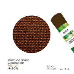 Malha de ocultaçao castanho 90 g/m² 1 x 50 m