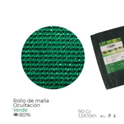 Malha de ocultação verde, 90 g/m², 1,5 x 10 m