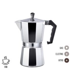 Cafeteira de alumínio 6 chávenas