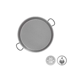 VAELLO Panela de paella em aço polido para placas de indução e cerâmica ø30cm (4 pessoas)