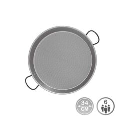 VAELLO Panela de paella em aço polido para placas de indução e cerâmica ø34cm (6 pessoas)