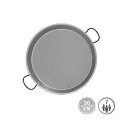 VAELLO Panela de paella em aço polido para placa de indução e cerâmica ø36cm (7 pessoas)